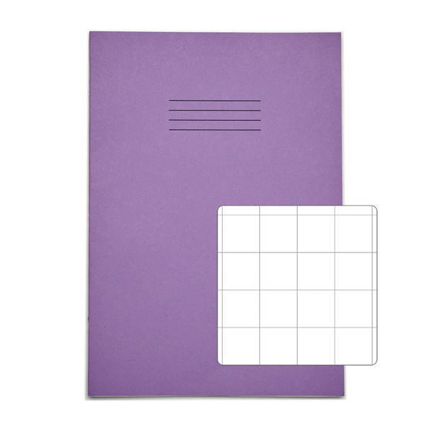 Rhino A4 Exercise Book 32 Page 20Mm Squared Purple Pack 100 - VDU014-300-0 VDU014-300-0 Rhino A4 Exercise Book 32 Page 20Mm Squared Purple Pack 100 - VDU014-300-0 VDU014-300-0