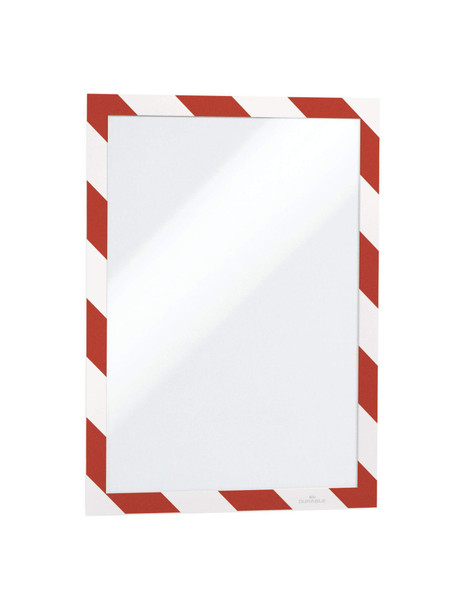 Durable Duraframe Security Self-Adhesive A4 Red/White Pack 2 - 4944132 4944132