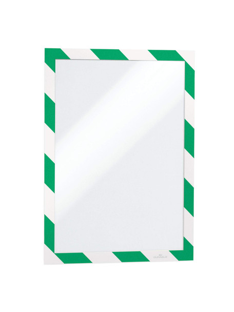 Durable Duraframe Security Self-Adhesive A4 Green/White Pack 2 - 4944131 4944131