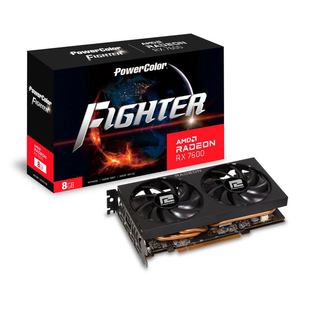 Powercolor Radeon Rx 7600 Fighter 8Gb Gddr6/Pci Express 4.0/2655Mhz/18000Mhz RX7600 8G-F