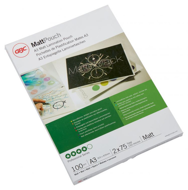 GBC 41660E A3 Matt Document Pouch 2 x 75 Micron 100Pk 41660E