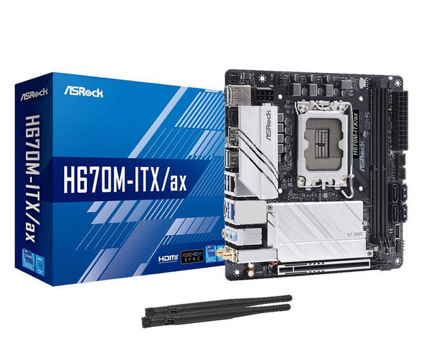 Asrock H670M-ITX/AX Intel H670 Lga 1700 Mini Itx H670M-ITX/AX