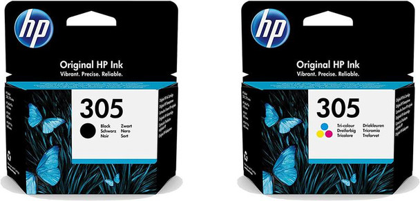 Hp 305 Black Tri- Colour Standard Capacity Ink Cartridge Twinpack 2.2Ml + 2Ml Pa 6ZD17AE
