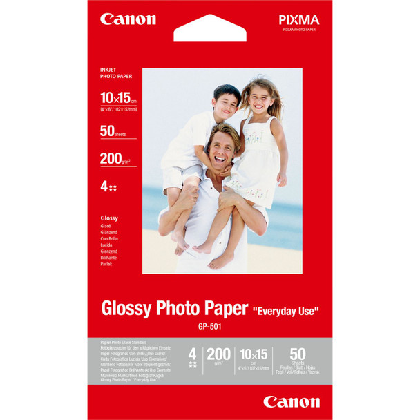Canon Gp-501 4 X 6 " Glossy Photo Paper 50 Sheets - 0775B081 0775B081 Canon Gp-501 4 X 6 " Glossy Photo Paper 50 Sheets - 0775B081 0775B081