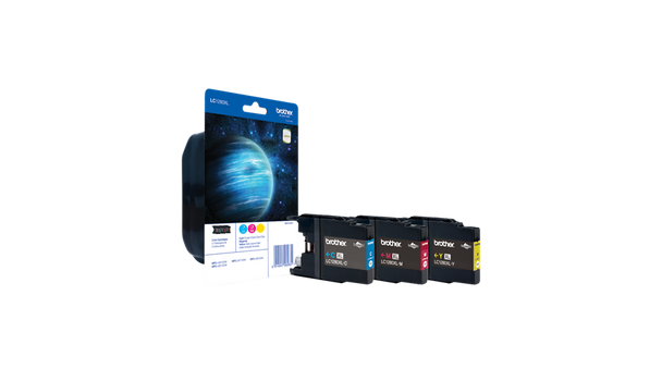 Brother Cyan Magenta Yellow High Capacity Ink Cartridge Multipack 3 X 13Ml Pack LC1280XLRBWBP