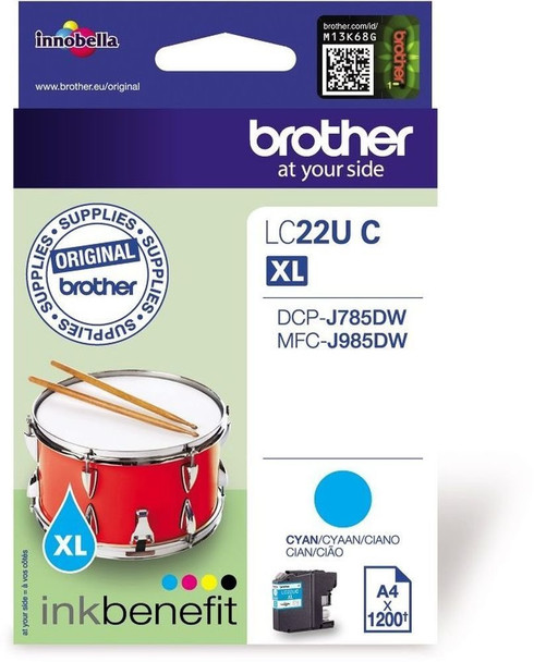 Brother Cyan Ink Cartridge 15Ml - LC22UC LC22UC Brother Cyan Ink Cartridge 15Ml - LC22UC LC22UC
