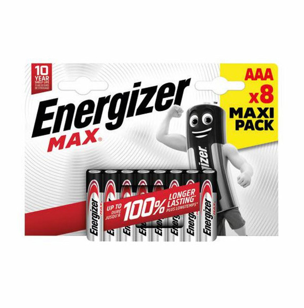 Energizer Max Aaa Alkaline Batteries Pack 8 E303324100
