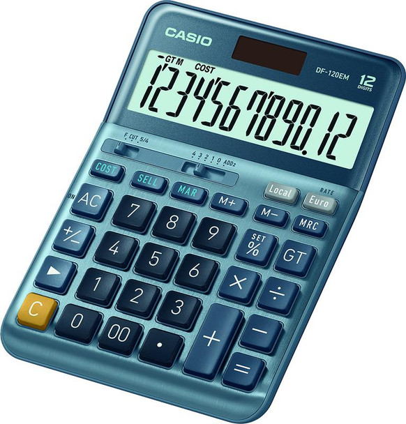 Casio DF-120EM 12 Digit Desktop Calculator Silver DF-120EM DF-120EM-WK-UP