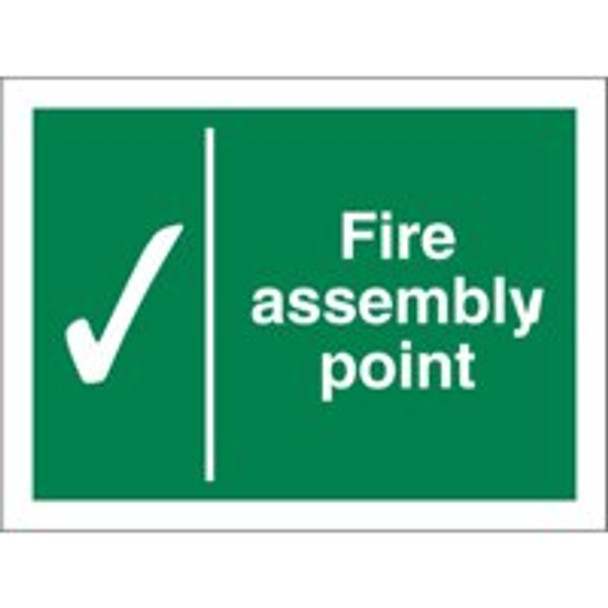 Stewart Superior Fire Assembly Point Sign 200X150mm SP052SAV-150X200 Stewart Superior Fire Assembly Point Sign 200X150mm SP052SAV-150X200