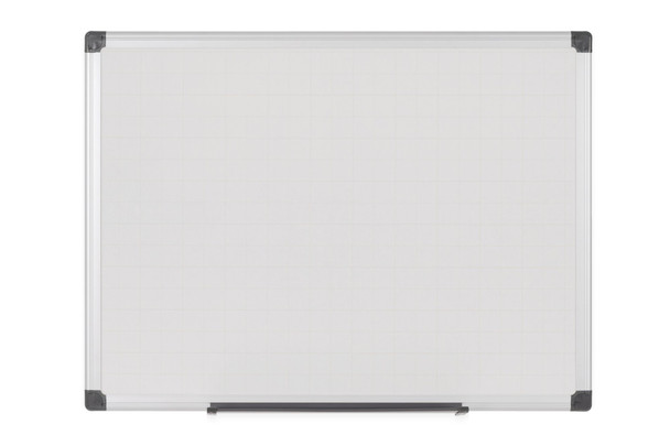 Bi-Office Maya Gridded Double Sided Non Magnetic Whiteboard Melamine Aluminium F MA0221170