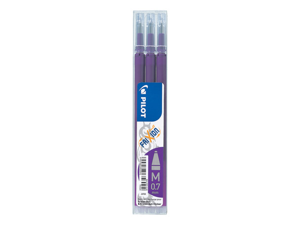 Pilot Refill for Frixion Ball/Clicker Pens 0.7Mm Tip Violet Pack 3 75300308