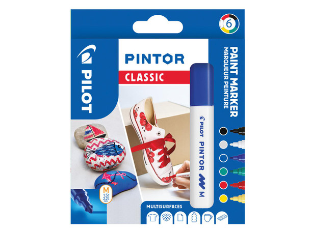 Pilot Pintor Medium Bullet Tip Paint Marker 4.5Mm Classic Assorted Colours Pack 3131910517412