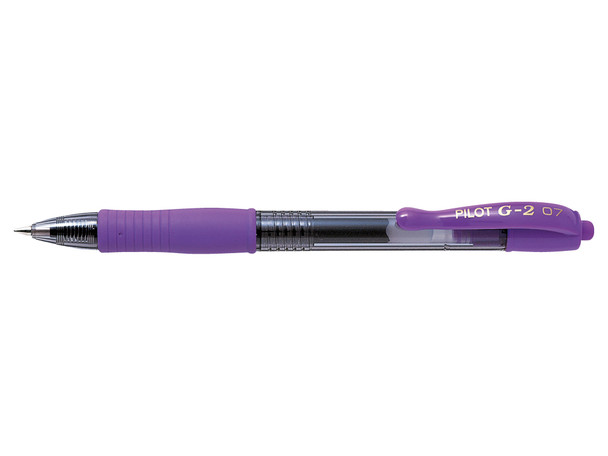 Pilot G-207 Retractable Gel Rollerball Pen 0.7Mm Tip 0.39Mm Line Violet Pack 12 41101208
