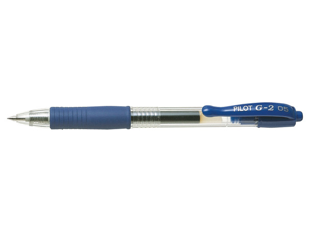 Pilot G-205 Retractable Gel Rollerball Pen 0.5Mm Tip 0.32Mm Line Blue Pack 12 40101203
