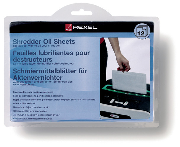 Rexel Shredder Oil Sheets Pack 12 2101948 2101948