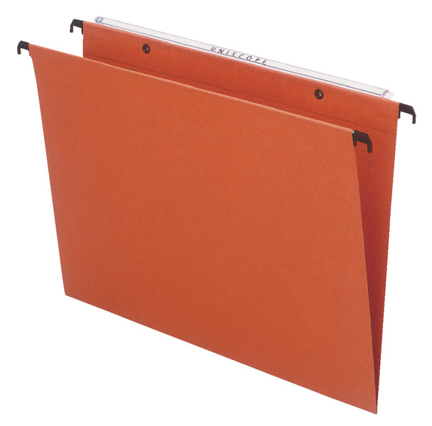 Esselte Orgarex Suspension File Card Foolscap 15Mm V Base Orange Pack 50 10402 10402