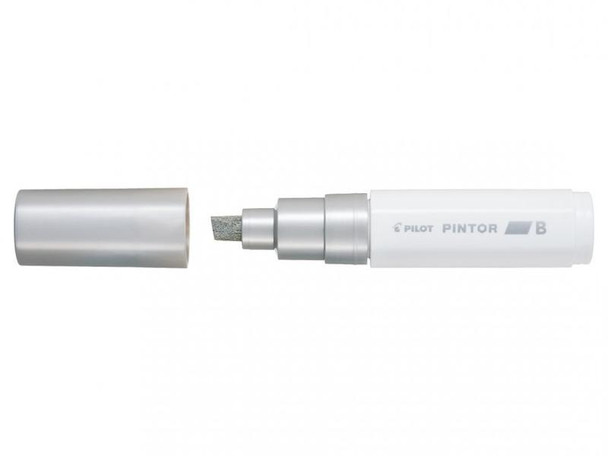 Pilot Pintor Broad Chisel Tip Paint Marker 8Mm Silver Single Pen 4902505557163 4902505557163