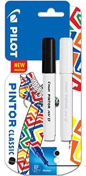 Pilot Pintor Extra Fine Bullet Tip Paint Marker 2.3Mm Black And White Colours Pa 3131910536833