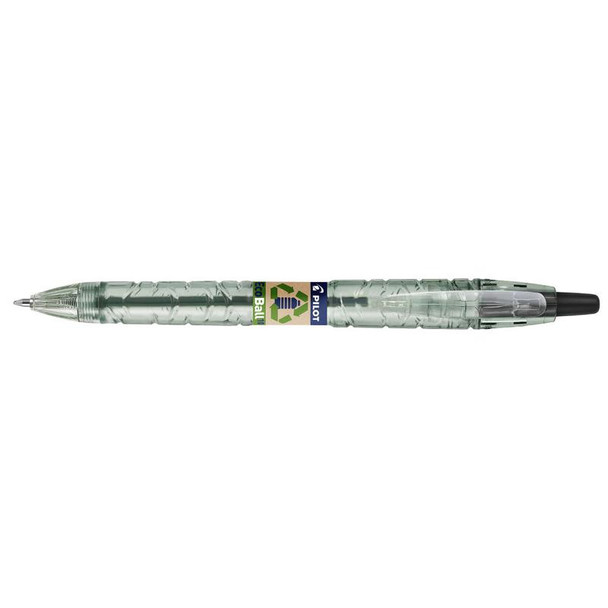 Pilot Ecoball Recycled Ballpoint Pen 1.0Mm Tip 0.27Mm Line Black Pack 10 4902505 4902505621581