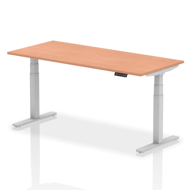 Dynamic Air 1800 X 800Mm Height Adjustable Desk Beech Top Silver Leg HA01004 HA01004