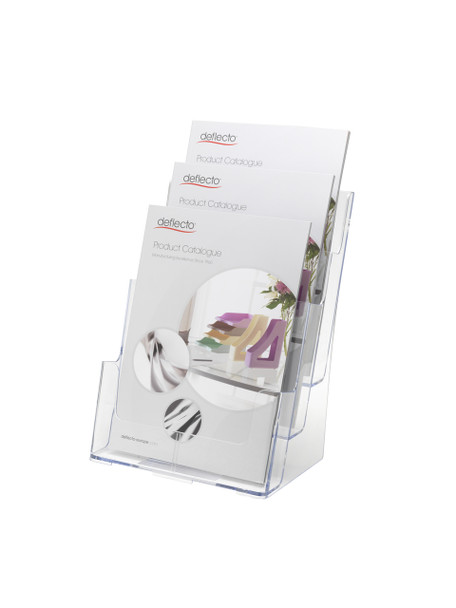 Deflecto Literature Holder 3 Tier A4 Portrait Clear 77301 77301 Deflecto Literature Holder 3 Tier A4 Portrait Clear 77301 77301