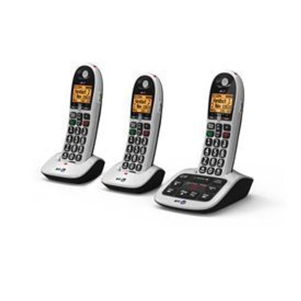 BT BT4600 Trio Big Button Dect Telephone with Answer Machine BT4600TRIO