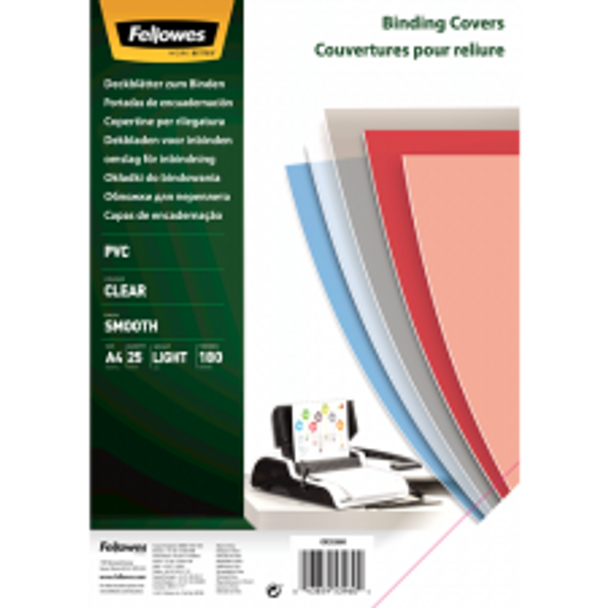 Fellowes PVC Cover A4 180 micron Clear 5380001