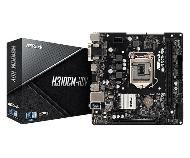 Asrock 90-MXB8J0-A0UAYZ H310CM-HDV Intel� H310 LGA 90-MXB8J0-A0UAYZ
