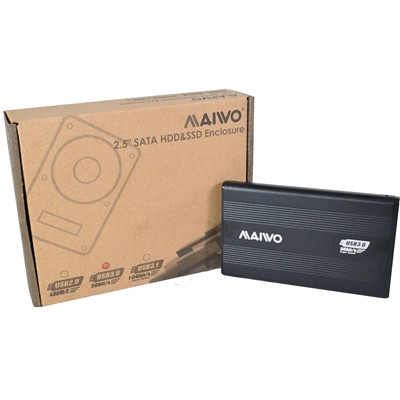 Maivo Usb3.0 2.5" External Hard Drive Enclosure - Black K2501AU3S