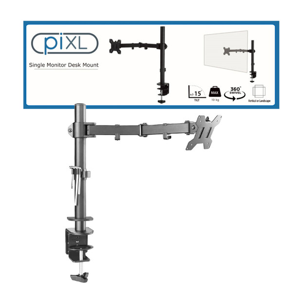 piXL Single Monitor Arm Desk Mount SINGLE ARM