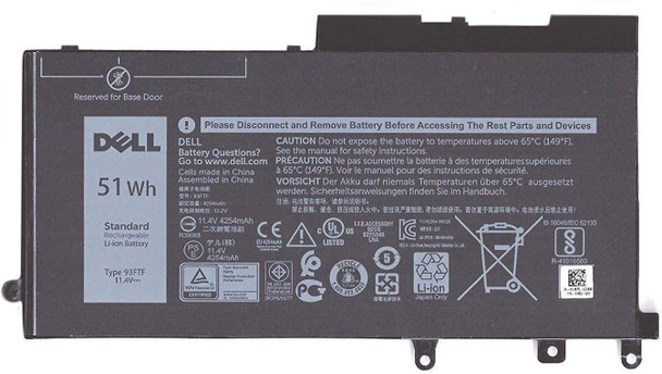 Dell DJWGP BTRY PRI 51WHR 3C LITH BYD DJWGP