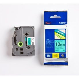 Brother TZE741 Black on Green TZE741