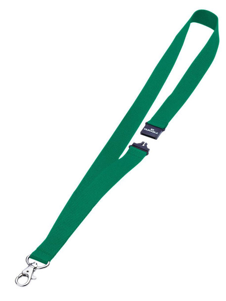 Durable Textile Lanyard With Safety Release for Name Badges 440Mm Green Pack 10 813705