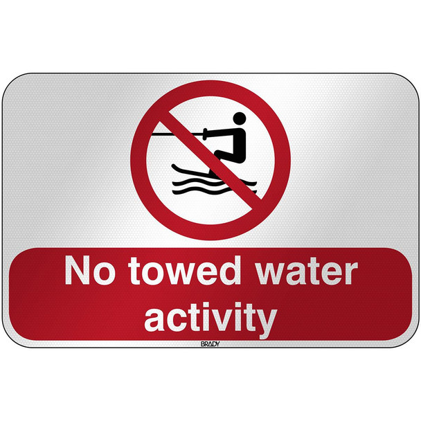 Brady P/P058/EN476/RFL-590X390-1 ISO Safety Sign - No towed P/P058/EN476/RFL-590X390-1