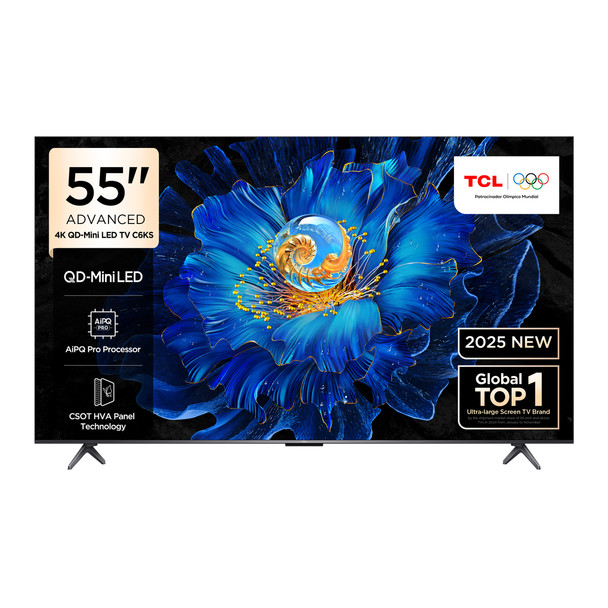 TCL C6KS 55C6KS- 139.7 cm 55" 3840 x 2160 pixels QD-Mini LED Smart TV Wi-Fi Me 55C6KS-UK