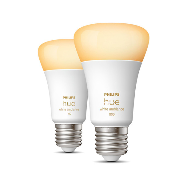 Philips Hue Hue White ambience A60 � E27 smart bulb � 1100 2-pack 929002468404