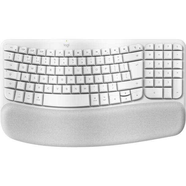 Logitech Wave Keys for Mac Full-size 100% Wireless Bluetooth Membrane QWERTY Whi 920-012408