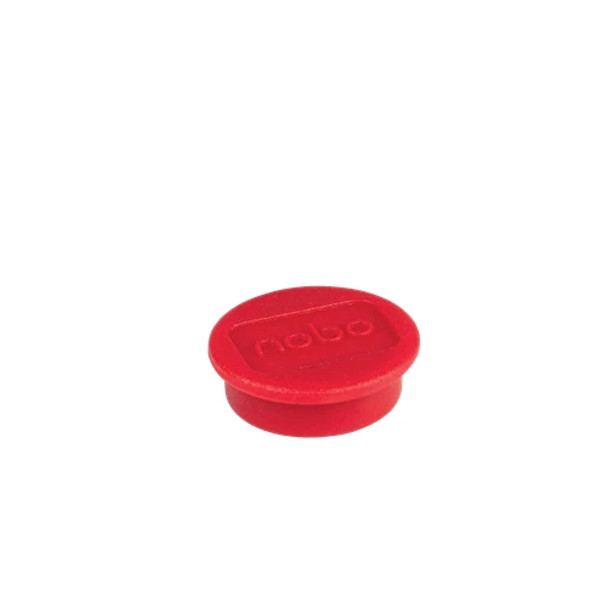 Nobo Magnetic Whiteboard Magnets 10 Pack 13mm Coloured Magnets Red 1915286 1915286