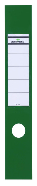 Durable Ordofix Lever Arch File Spine Label Pvc 60X390mm Green Pack 10 809005