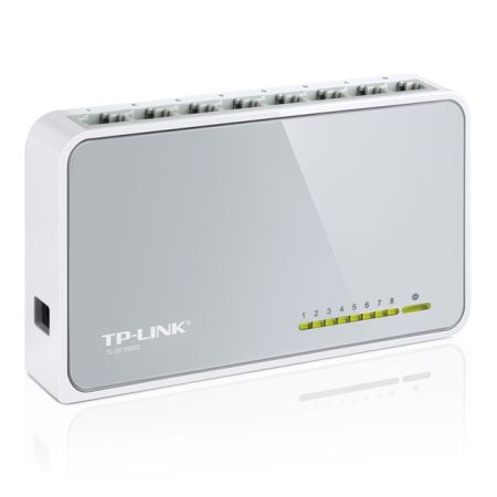 Tp-Link TL-SF1008D 8-Port 10/100 Unmanaged  Desktop Switch Plastic Case TL-SF1008D