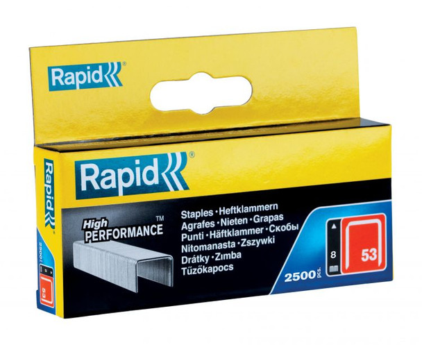 Rapid No. 53 Finewire Staple 8 mm RAPIDNO53STAPLES8MM Rapid No. 53 Finewire Staple 8 mm RAPIDNO53STAPLES8MM