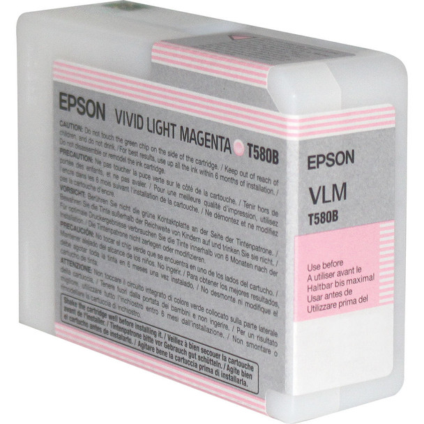 Epson T580b Light Magenta Ink Cartridge 80Ml - C13T580B00 C13T580B00