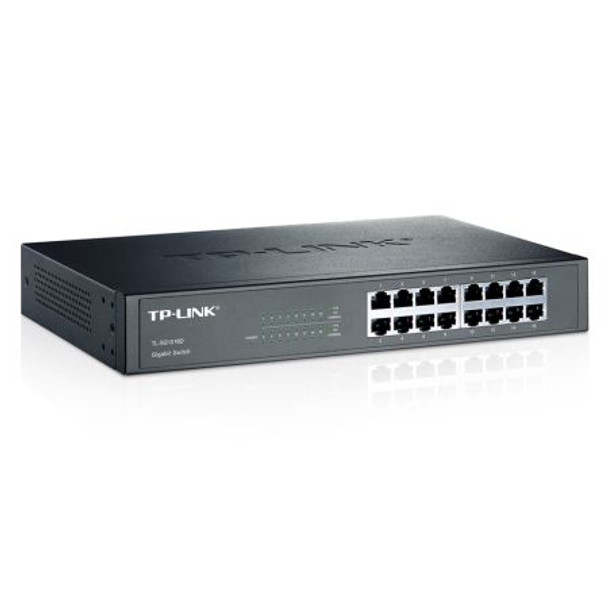 Tp-Link TL-SG1016D 16-Port Gigabit Unmanaged  Desktop/Rackmount Switch Stee TL-SG1016D