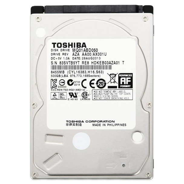 Toshiba MQ01ABD050-RFB 500GB 5400RPM 8MB 9.5MM SATA MQ01ABD050-RFB
