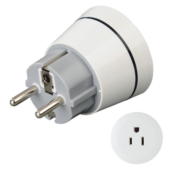 Hama 223451 1 Power Plug Adapter White 223451