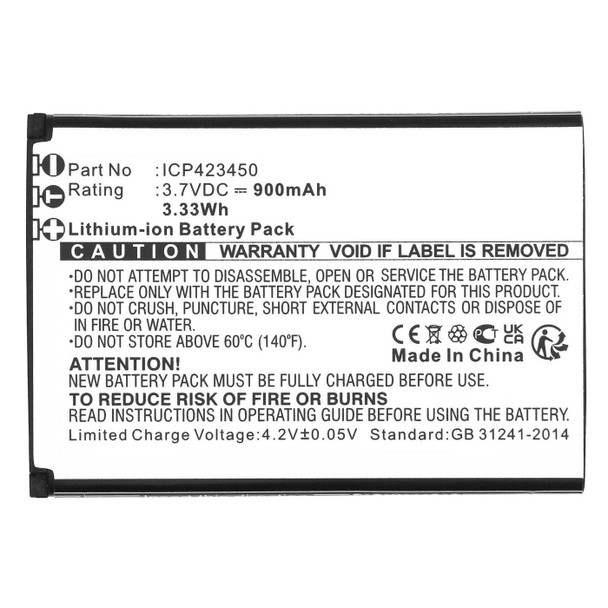 CoreParts MBXMP-BA1836 Battery 3.7V 900mAh 3.33Wh MBXMP-BA1836