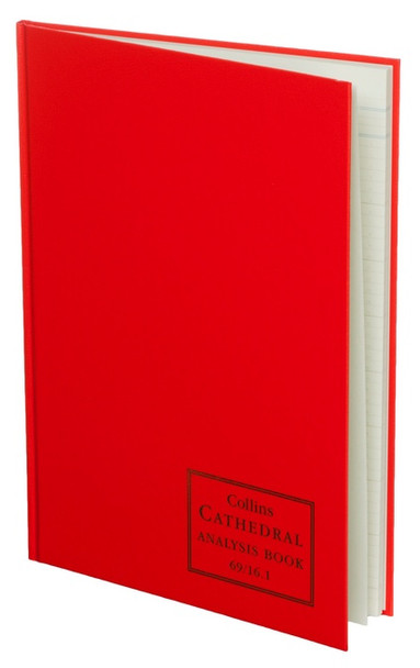 Collins Cathedral Analysis Book Casebound A4 16 Cash Column 96 Pages Red 69/16.1 811251
