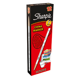 Sharpie S0305061 White China Marker Box of 12 S0305061