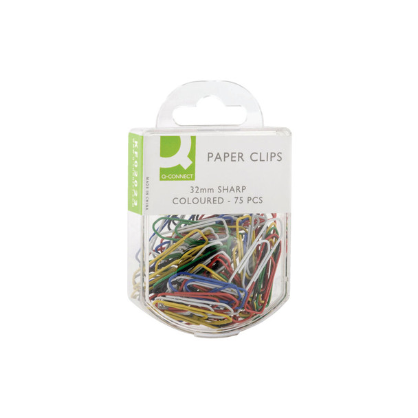 Q-Connect Paperclips Coloured 32mm Pack of 750 KF02023Q KF02023Q