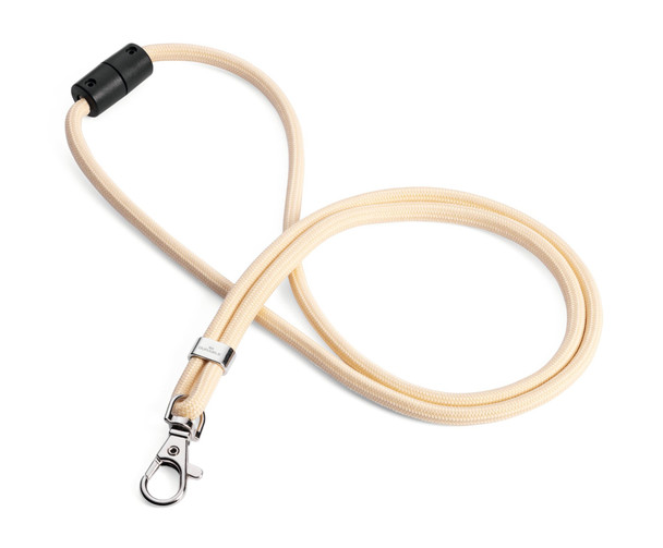 Durable Soft Recycled Pet Plastic Fabric Lanyards With Safety Release Beige Pack 824116